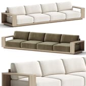 Mallorca Wood 2-Piece Outdoor Sofa