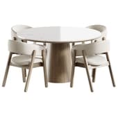 Molly dining chair and Babylon extendable oak wood table