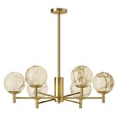 Alabaster Globe Chandelier 6 Light