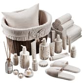 White decorative set bath