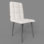 Стул Olys, кожзам Марвелл крем, ножки металл 3218 RAL 9003 муар