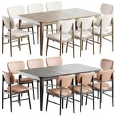 Interlude chair and Babylon extendable oak wood table