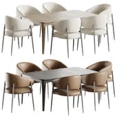 Mateo chair and Babylon extendable oak wood table
