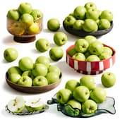 Apples in bowls