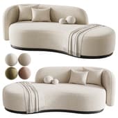 Tiffany Off White Boucle Lounge Sofa