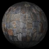 Cobblestone Wall 01 10k (2x1 5m)