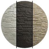 FB398 CERACLAD Fiber Cement, Strata Stone Façades | 3MAT | PBR | Seamless