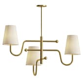 Mid Century 3 Light Ceiling Fixture
