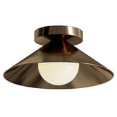 Mid Century Modern Brass Flush Mount