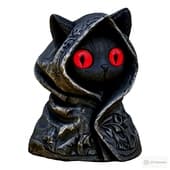Sentmoon Gothic Cloaked Black Cat Statue