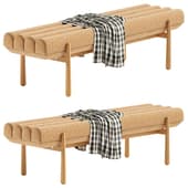 Julianna Sunflower Heavy Linen Bench