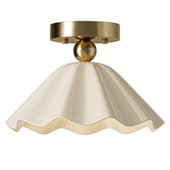 Scalloped Metal Shade Flush Mount