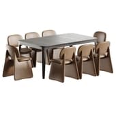 Meringue furniture and Babylon extendable oak wood table