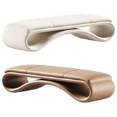 Contemporary leather bench