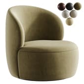 Upholstered Swivel Barrel Chair