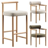 Mallow Bar Stool and Mallow Dining Chair