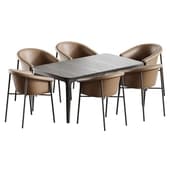 Nixon chair and Babylon extendable oak wood table