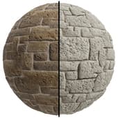 FB372 stone Facade coverings, VESUVIO | 2MAT | PBR | Seamless