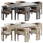 Kate Dining Chair and Babylon extendable oak wood table