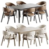 Mateo chair and Babylon extendable oak wood table