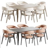Darcey chair and Babylon extendable oak wood table