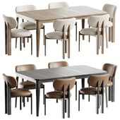 Provo dining chair and Babylon extendable oak wood table