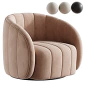 Upholstered Swivel Barrel Chair