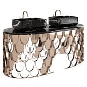 Brushed Brass Iron Washbasin