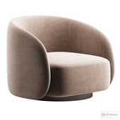 White Fabric Swivel Chair