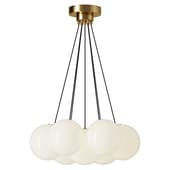 Harper Modern 7 Light Globe Glass Ceiling Light
