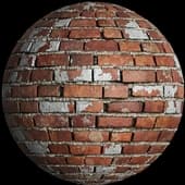 BricksOldPaintFlakedRed001 4K