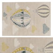 Balloon Ride Beige Blue Rug