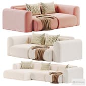 Modular sofa Mail3 Bucle Silver
