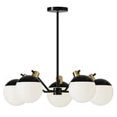 Louvre Home Miranda Black chandelier