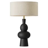 Freyja Ceramic Table Lamp in Black