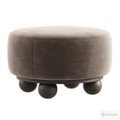 Pouf with Round Legs