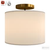Fabric Shade Drum Flushmount