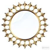 Large round luxury gold mirror
