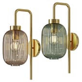 Briz Ribbed Glass Wall Light