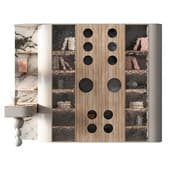 Wardrobe with Workspace 1