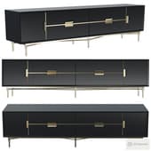 Homary Scandinavian Modern Black TV Stand