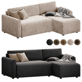 Canape d angle reversible convertible 3 places tissu avec coffre BERLIN
