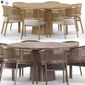 Rattan Spencer Dining Chair and Henry Dining Table
