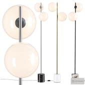 Sphere Stem 2 Light Floor Lamp
