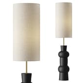 Freyja Floor Lamp in Black Ceramic