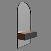 Mirror iron arch console