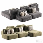 Canape 3 pieces modulable Crozatier