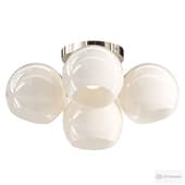 Staggered Glass 5 Light Flush Mount