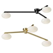 Modern Flush Mount Ceiling Fixture Glass Shades G9