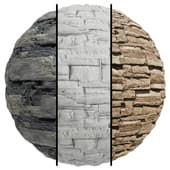 FB387 stone Facade coverings, Earth Valley Faux Stone | 3MAT | PBR | Seamless